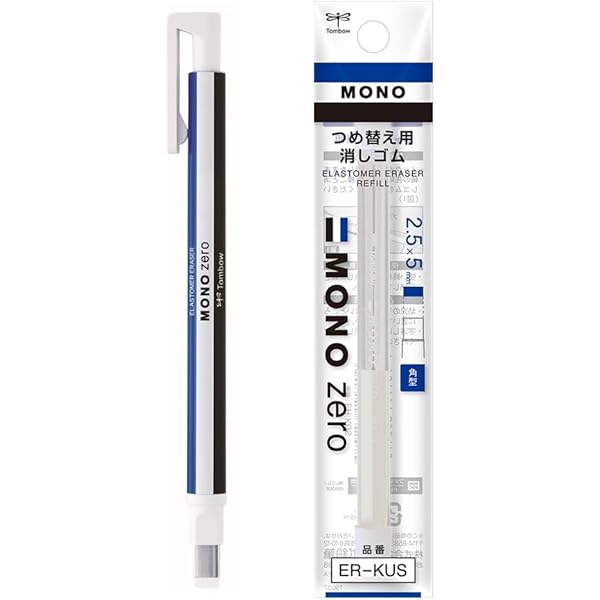 Amazon.co.jp: トンボ鉛筆 ホルダー消しゴムモノゼロ丸型替え消しゴム